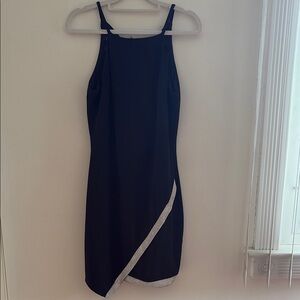 BCX Black Mini Dress with Silver Accent